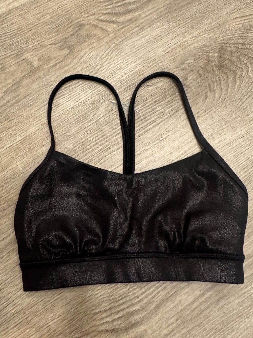 Lululemon Flow Y Bra Nulu *Shine Radiate Foil Print" Black Size : 2